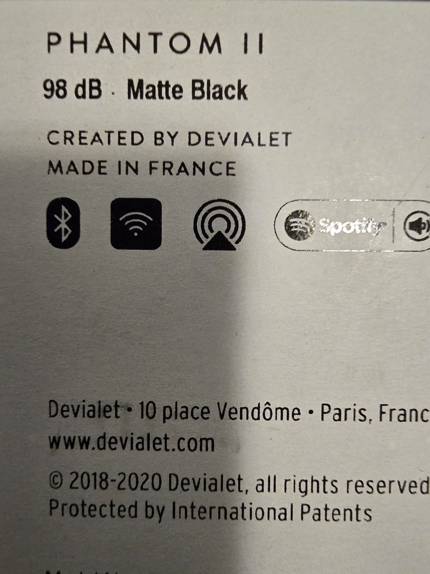 Devialet Phantom ll 98 db Mate Black