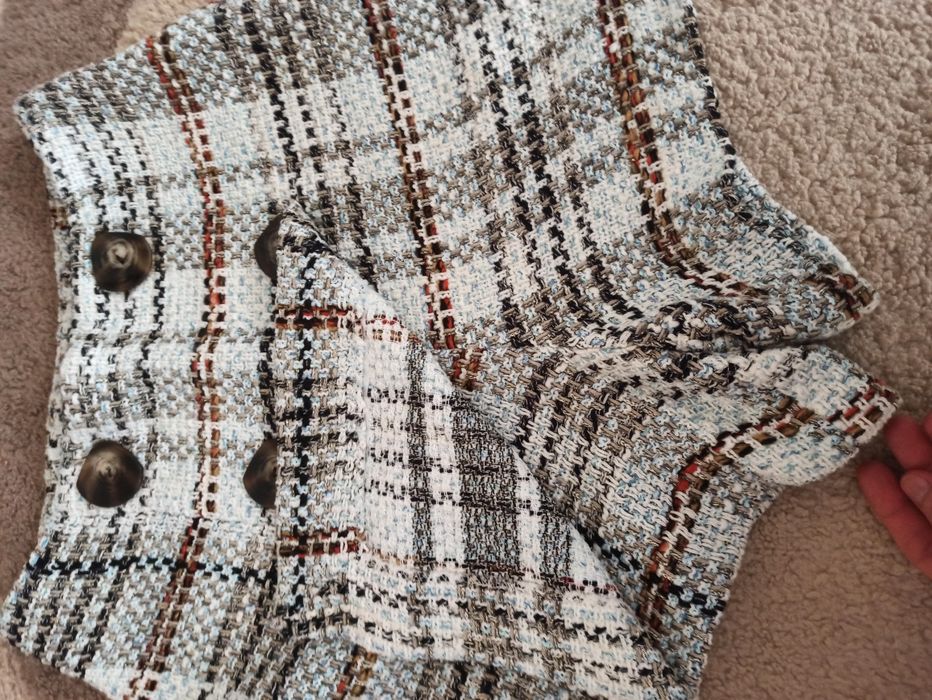 Пола панталон Zara букле, туид