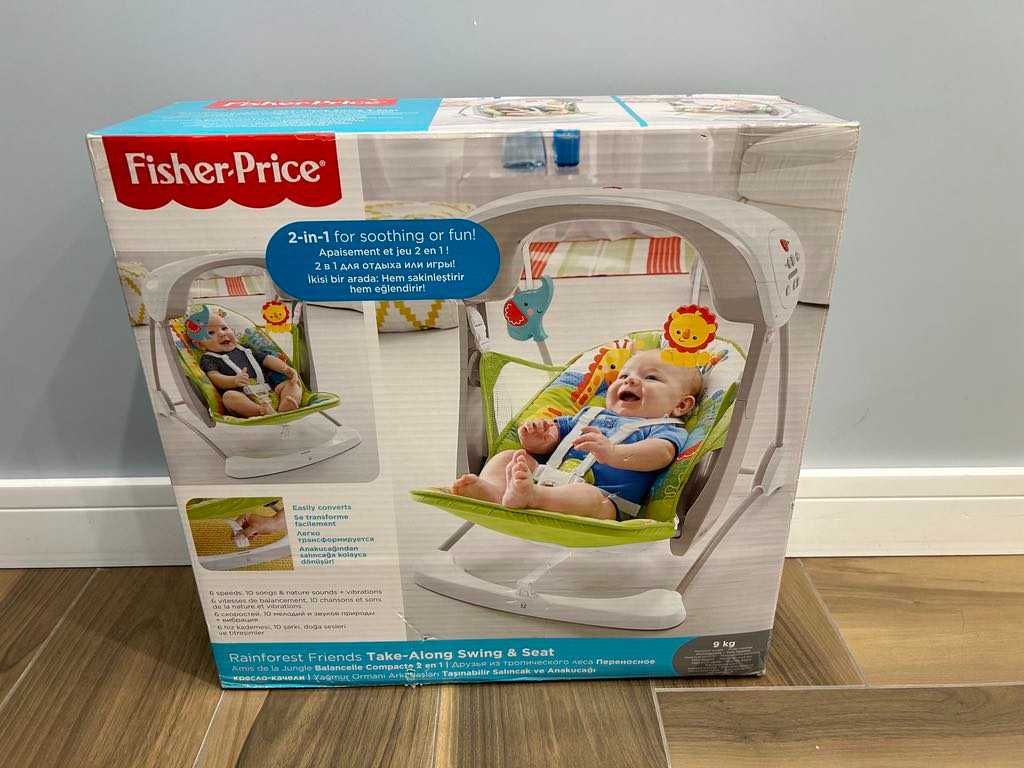 Бебешка люлка/столче Fisher Price, Тропическа гора