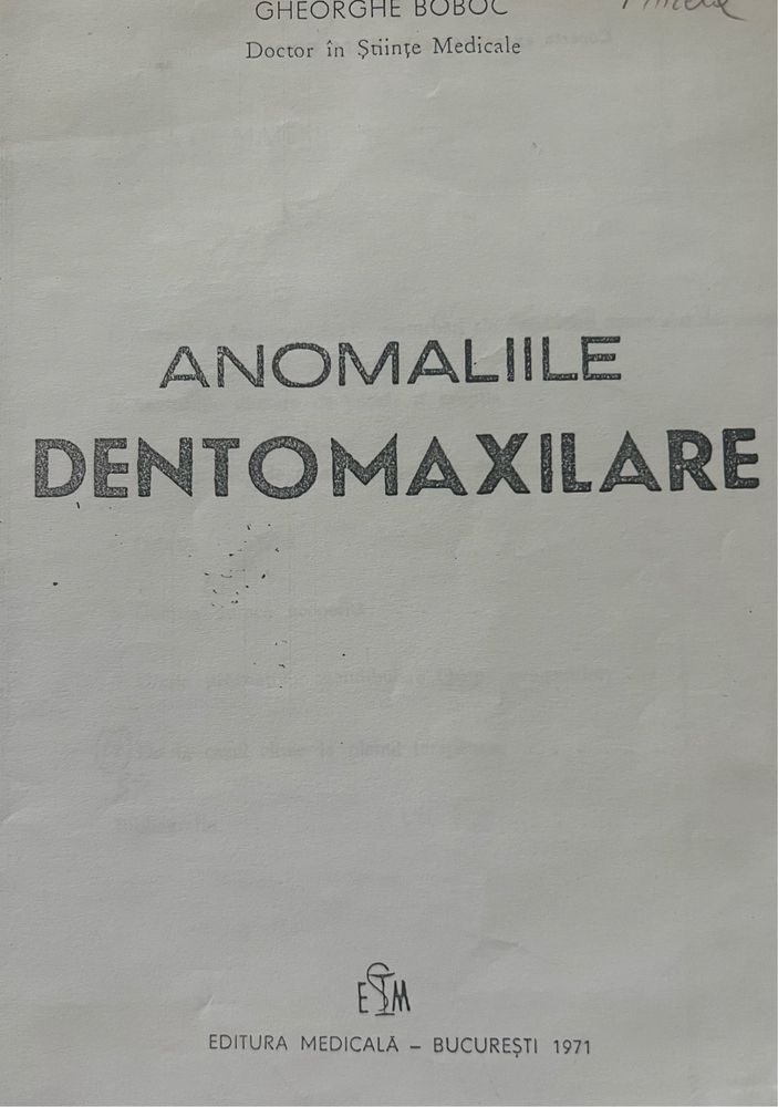 Carti ortodontie anomaliile dento