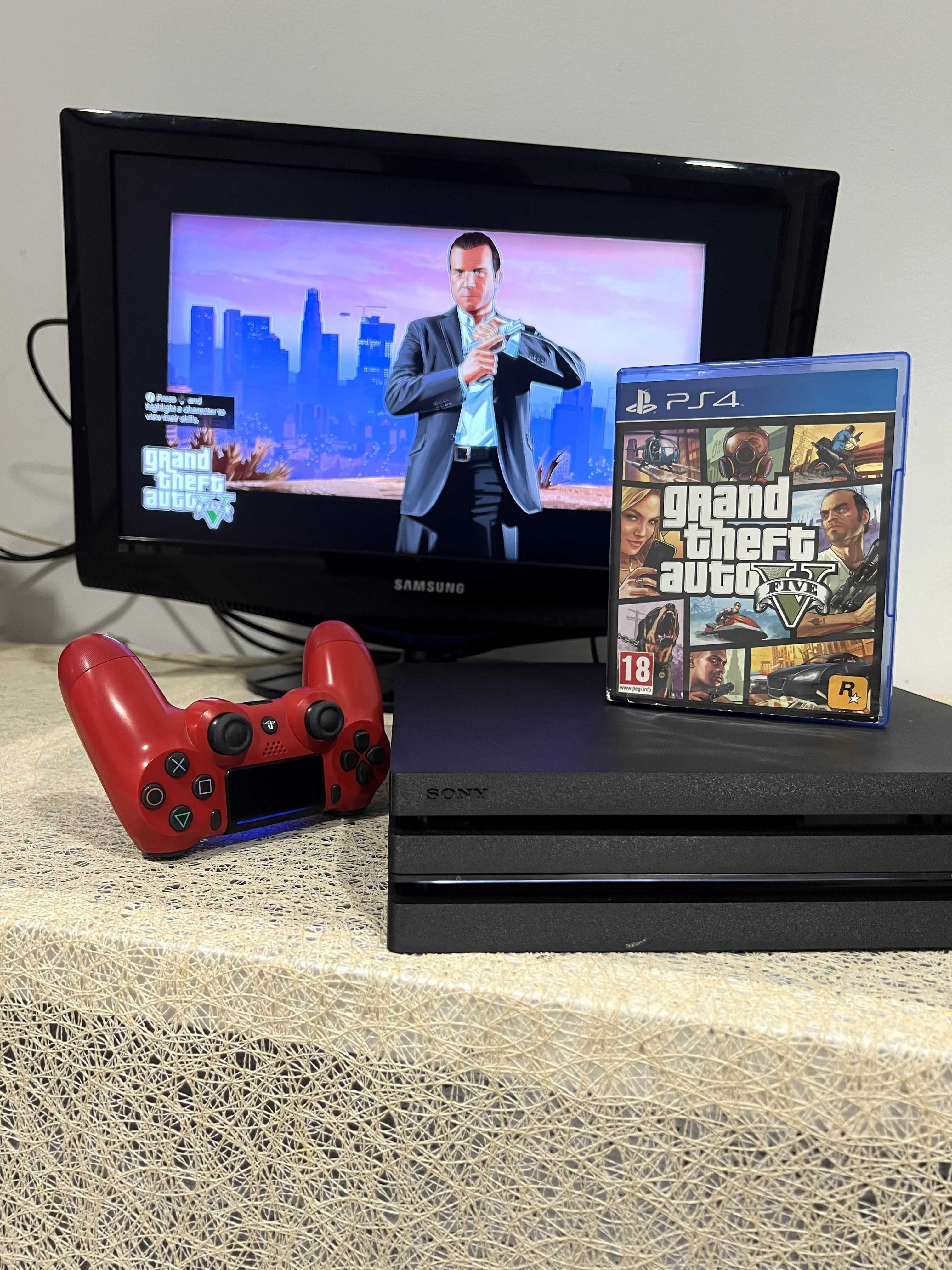 Consolă PlayStation Sony PS4 Pro, 1TB cu 4 jocuri!