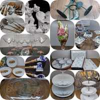 За допълване чаши, прибори, подноси, вази, порцелан, кристал керамика