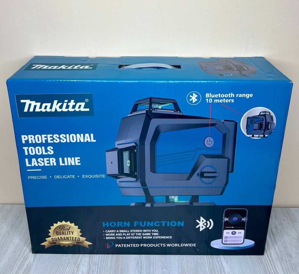 Лазерный уровень Dewalt Makita 4 D + Bluetooth колонка