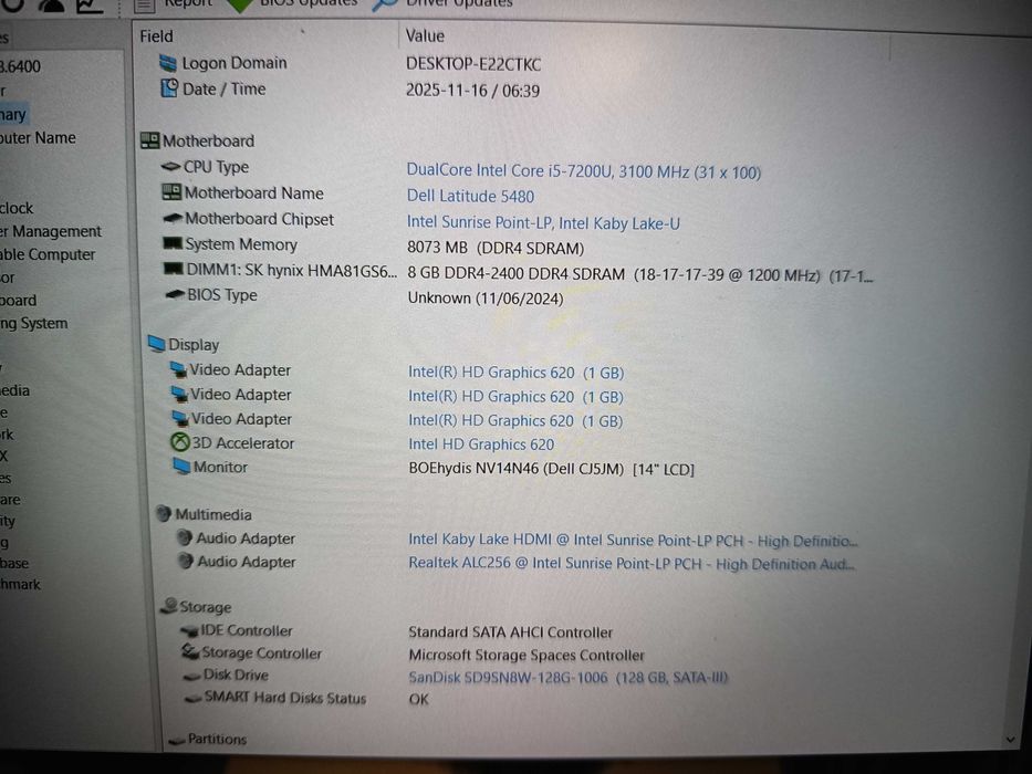 Laptop Dell Latitude 5480, Core i5 7200u, 8gb ddr4, tastatura luminata