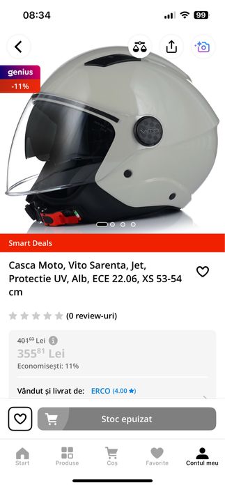 Casca motocicleta xs