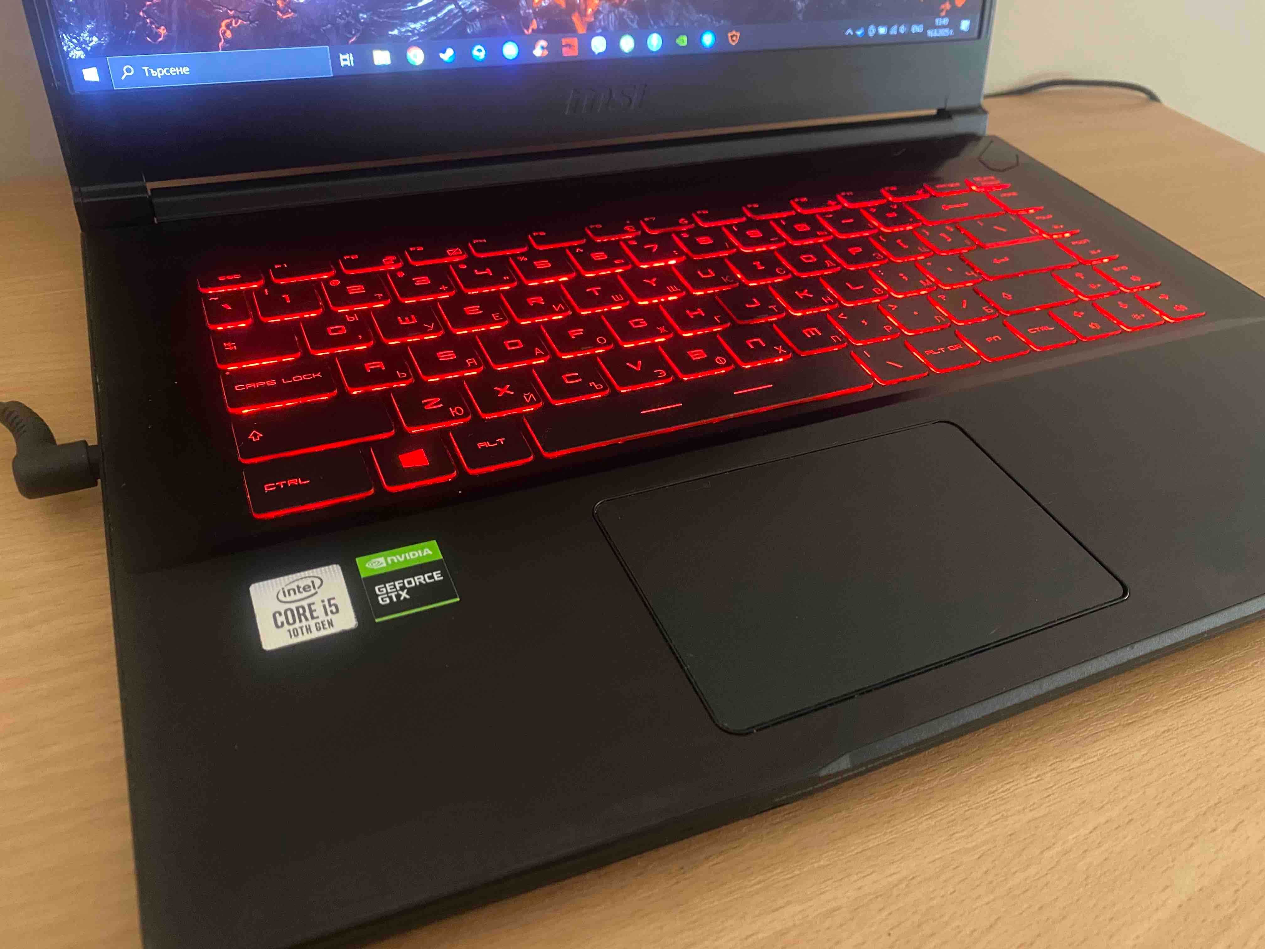 MSI MS-16R4Gaming (Геймърски лаптоп) i5 10300H, 1650 Тi, 16 RAM, 144hz