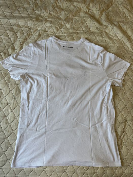 Tricou alb cu model pentru barbati, Armani Exchange, XL
