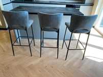 Set de 3 Scaune de Bar Modern,Stabile și Confortabile-Ideal Bar/Insula