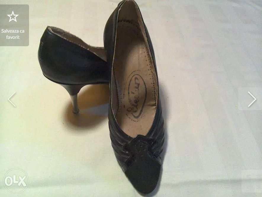 Pantofi stiletto, din piele naturală - Eledur