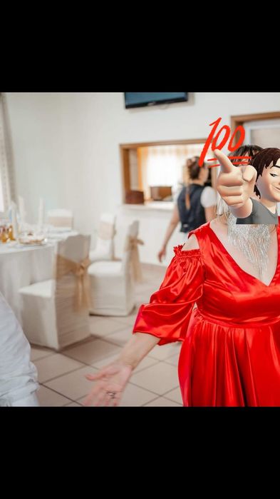 Rochie de seara,lunga cloș, , culoare roșu passion(culoarea sângelui)