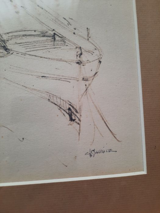 Grafică ( bărci în port)