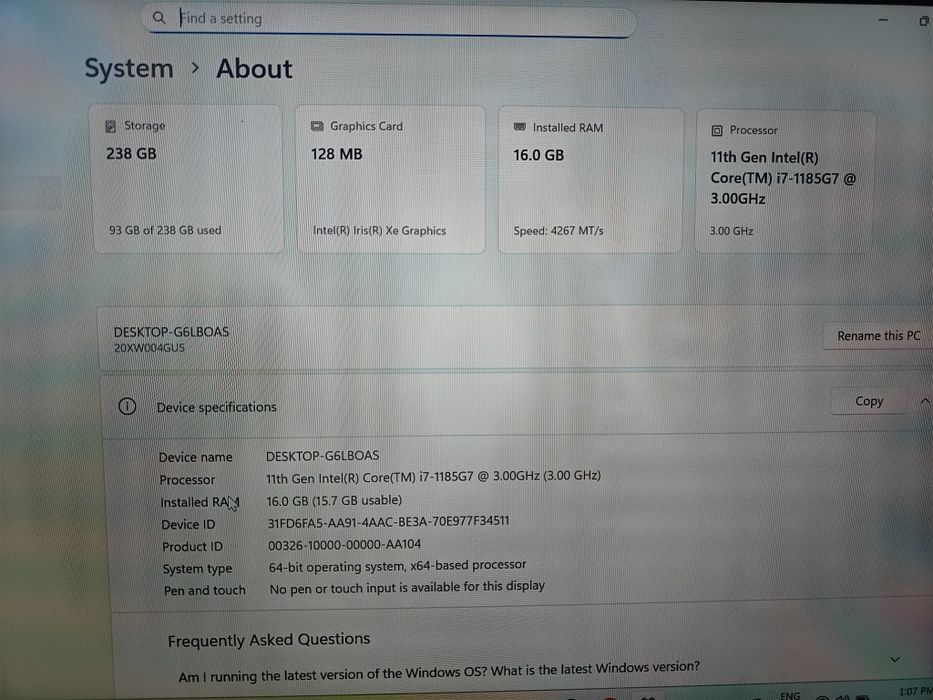 Lenovo thinkpad x1 carbon gen 9