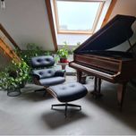 Fotoliu și taburet replică Eames Lounge Chair , studio, cabinet, birou