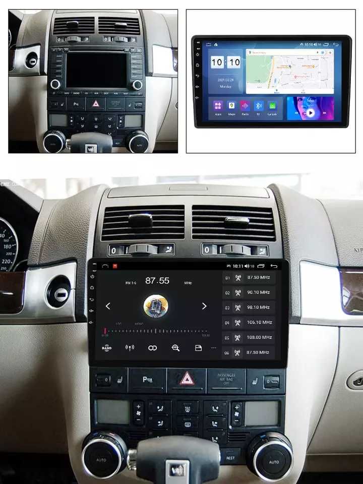 NAVIGATIE Android 11 Touareg Transporter T5  1/8 Gb Waze CarPlay Bt