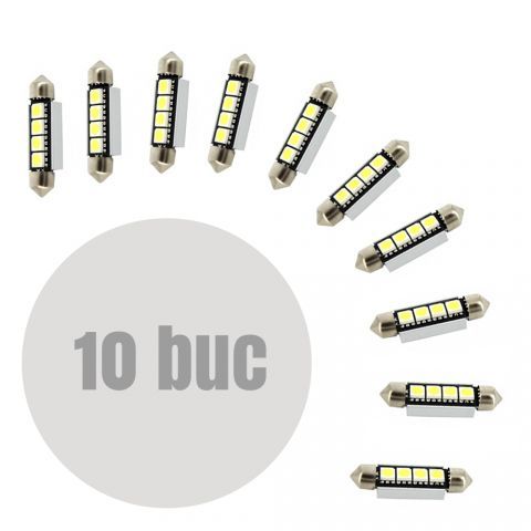 Bec auto Sofit SV8.5 LED Canbus SMD 39mm 12V 3W, set 10 buc.