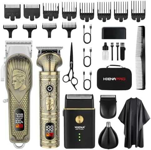 Комплект за подстригване и бръснене HIENA PRO, безжичен дизайн за мъже