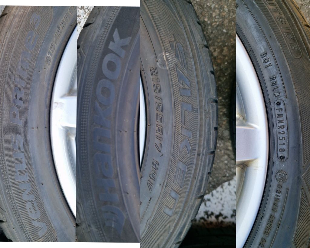 Roți Mercedes Jante 5x112 7.5J Et.47.5  215 55 R17 Cauciucuri Anvelope