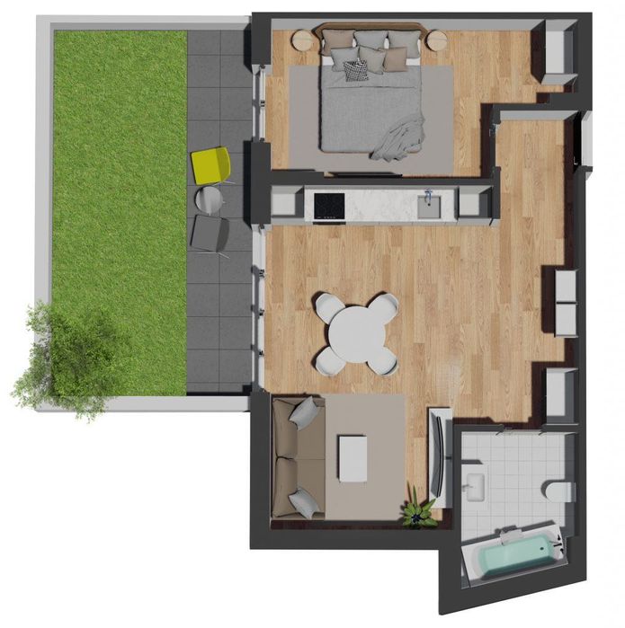 Vând apartament finisat, ansamblu nou, 51 mp, zona Vivo