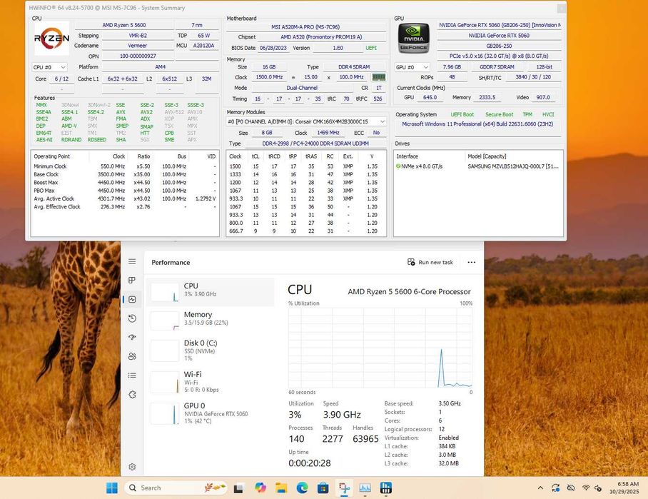 PC Gaming Ryzen 5 5600 RTX 5060