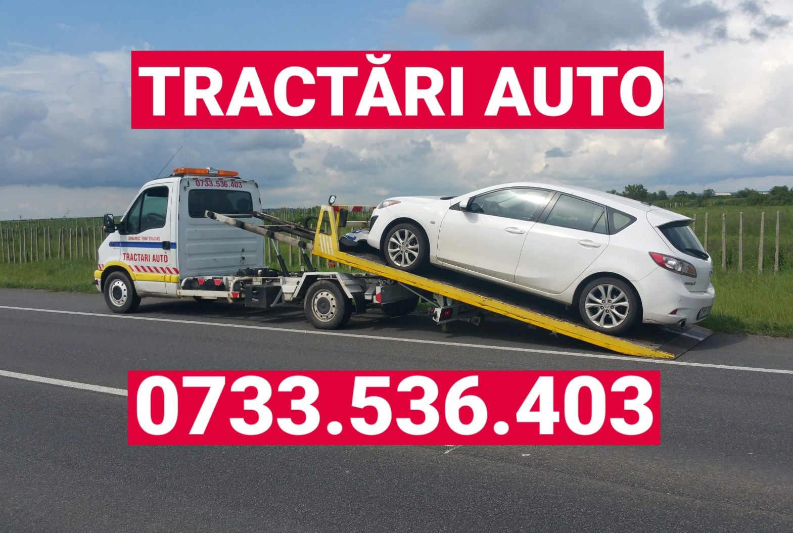 Tractari Non-stop A1 Traian-Vuia, Faget-Margina, Coșava , Coșevița,