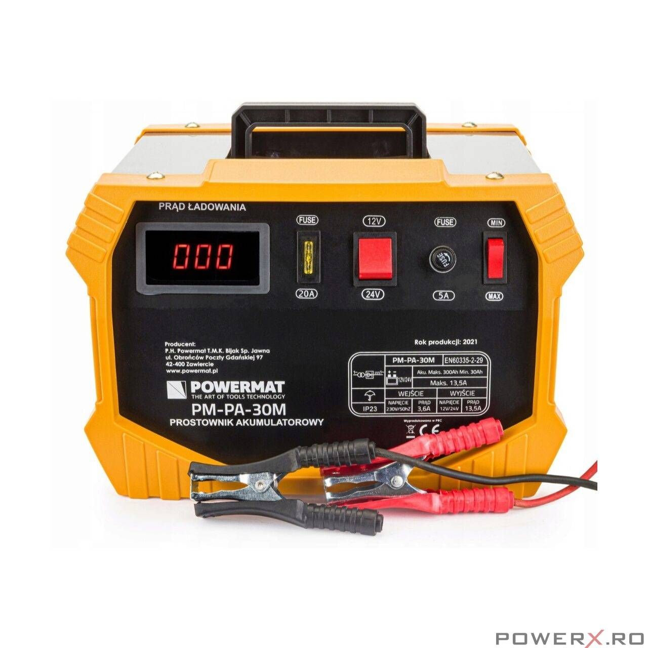 Redresor auto Powermat 30A 12/24V pentru baterie 92-250 AH