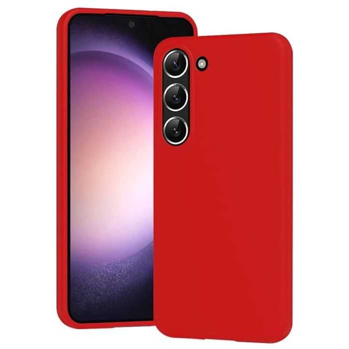 Husa Samsung S23 Plus, Alcantara interior, Rosu, Luxury, Premium