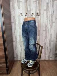 Blugi jeans denim pantaloni GAS baggy large straight double pockets
