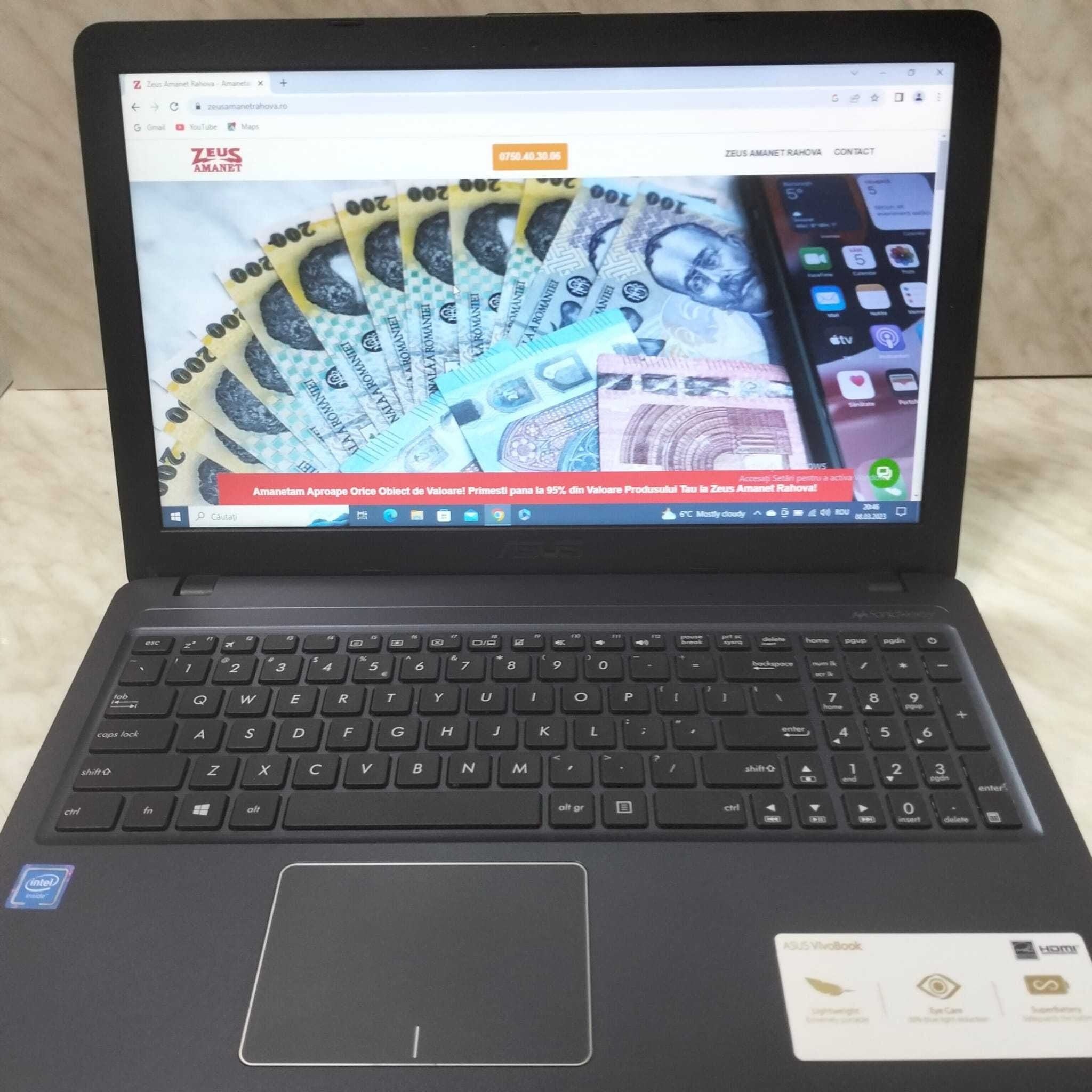 Laptop Asus X543M Intel N4000, 4gb ram, 1TB,  Windows 10, Zeus 8331