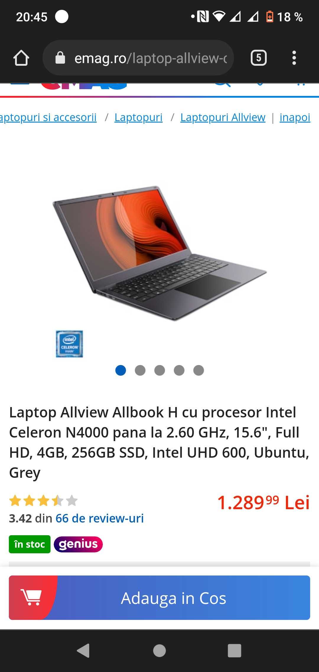 Laptop Allview Allbook H, nou-nouț