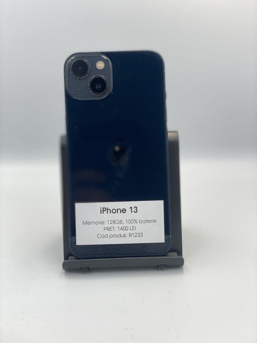 iPhone 13 - 128gb memorie, 100% baterie, 1 an garantie