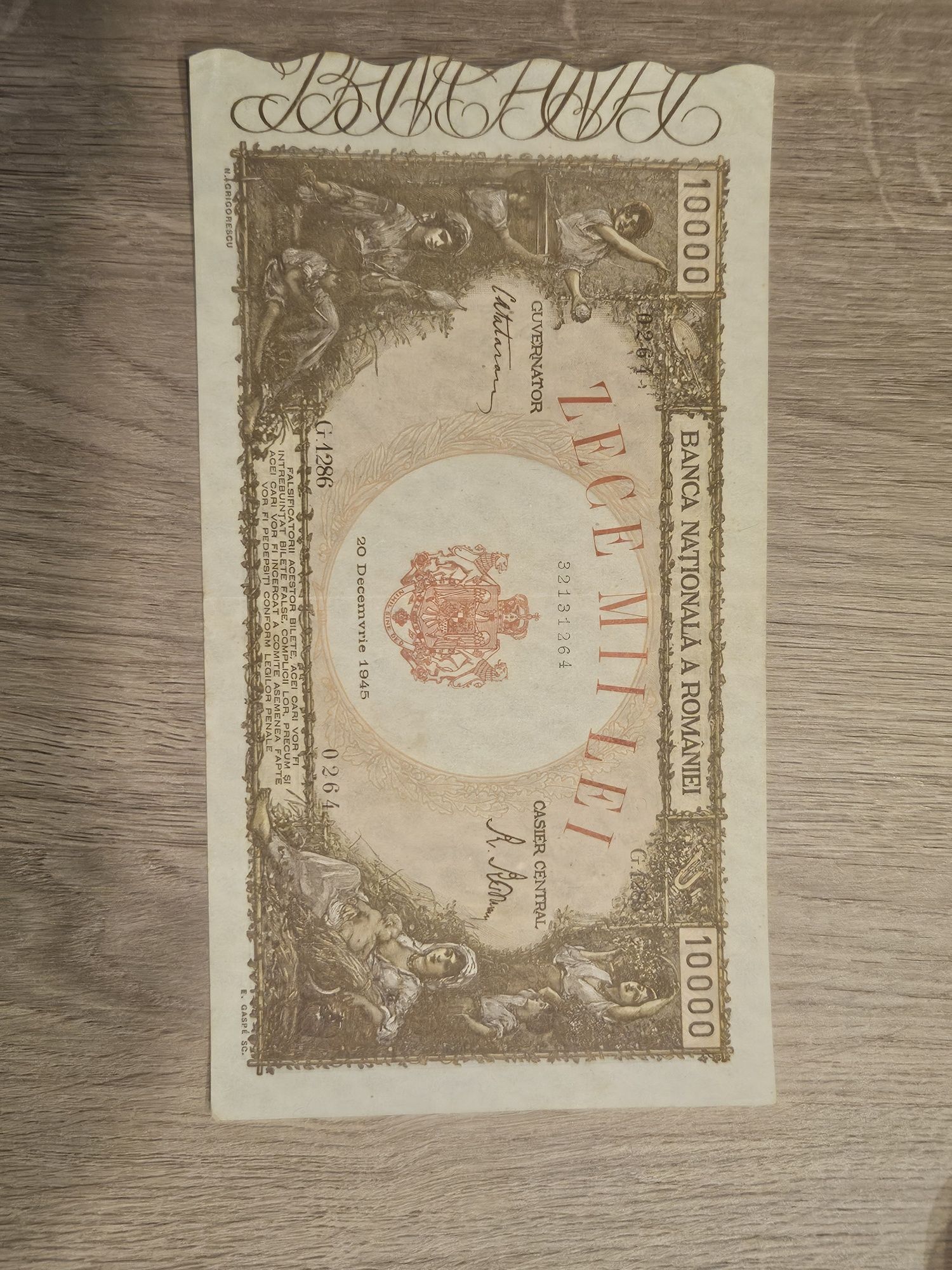 Bancnota românească. 10 000 lei 1945