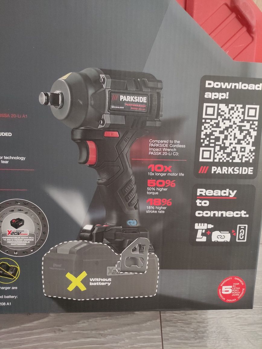 Bormasina pistol de impact Parkside Performance 20 V 600 Nm