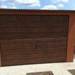 Garaj metalic 3,5 m x 6 m cu acoperiș cu panta în spate