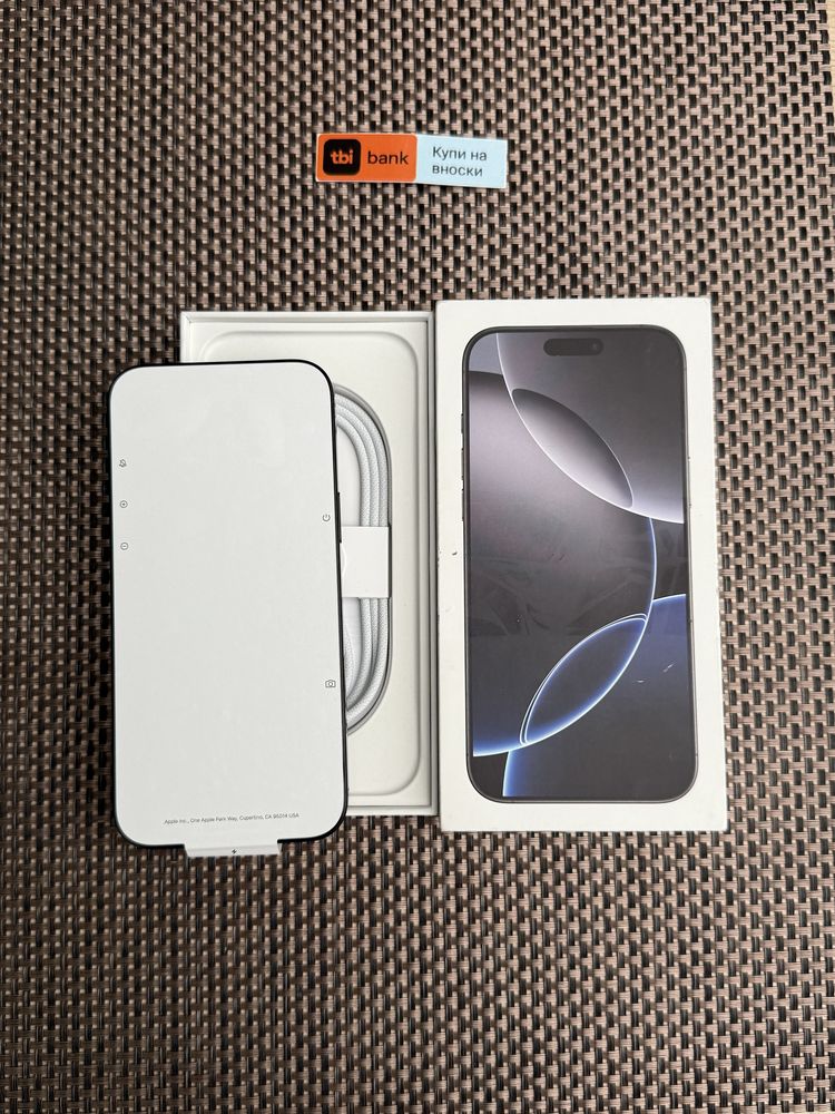 НОВ! *ЛИЗИНГ* iPhone 16 Pro Max 256Gb Black Titanium / Гаранция