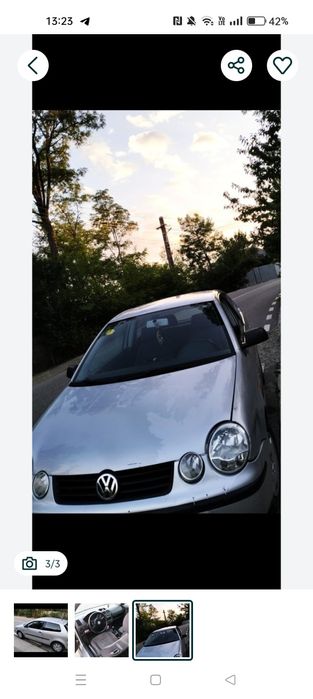 Vând VOLKSWAGEN POLO 1,2 benzina in stare defectă preț 1900 lei