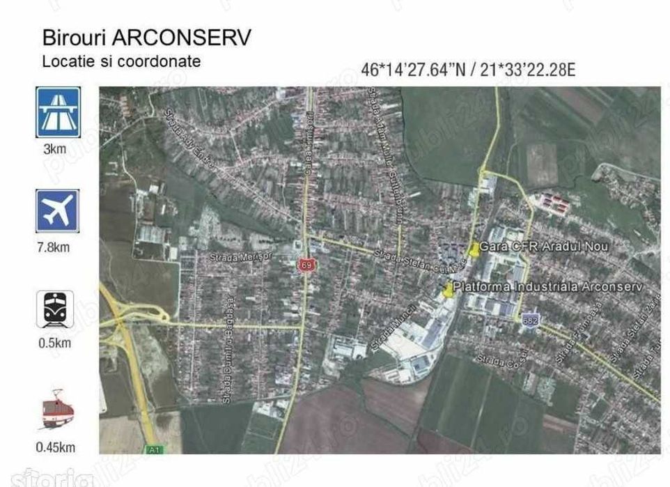 birou sau spatiu de depozitare de inchiriat Aradul Nou