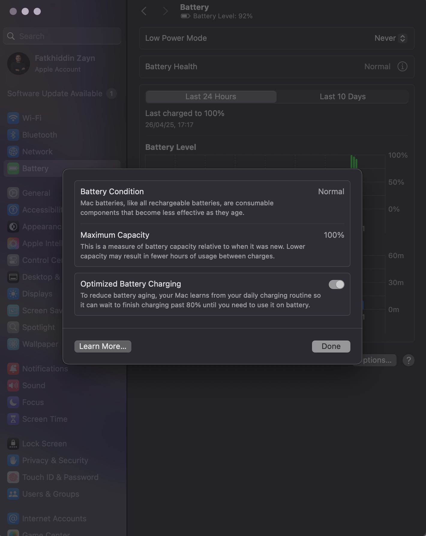 MacBook Air M2, 100%, Space Gray