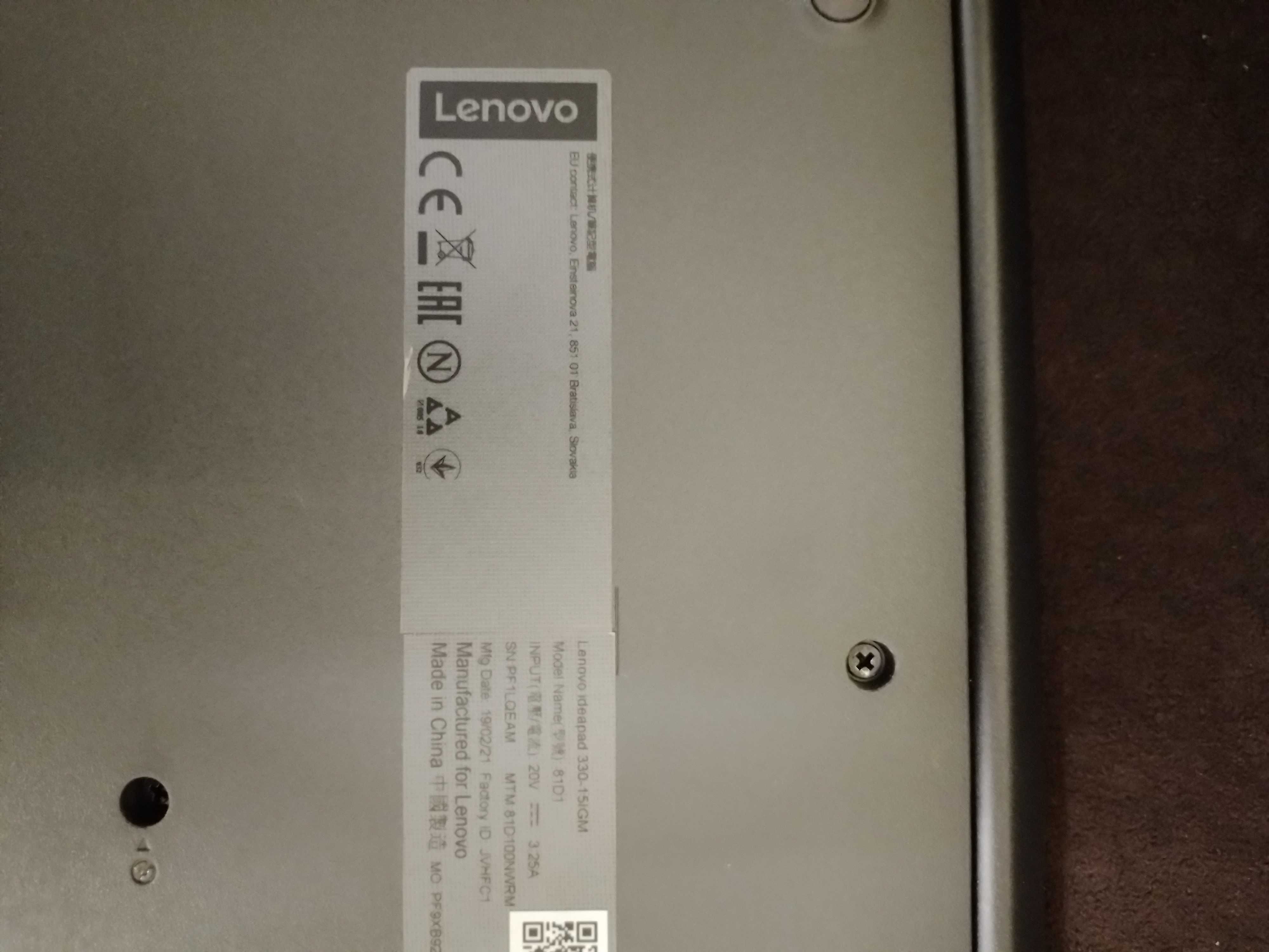 Продавам лаптоп Lenovo ideapad 330-15 IGM