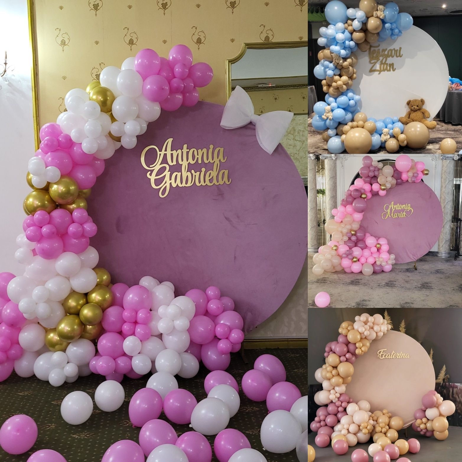 Aranjament Cristelnita Botez Girl/Boy and Arcada balaone