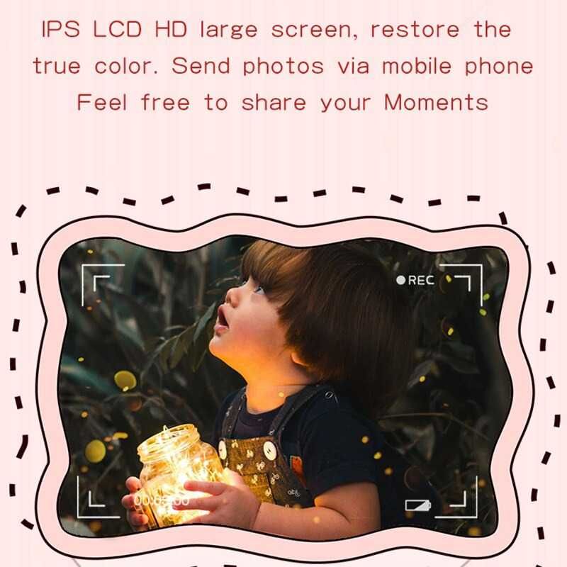 Детски фотоапарат STELS W395,Селфи камера,Снимки,Игри,Видео