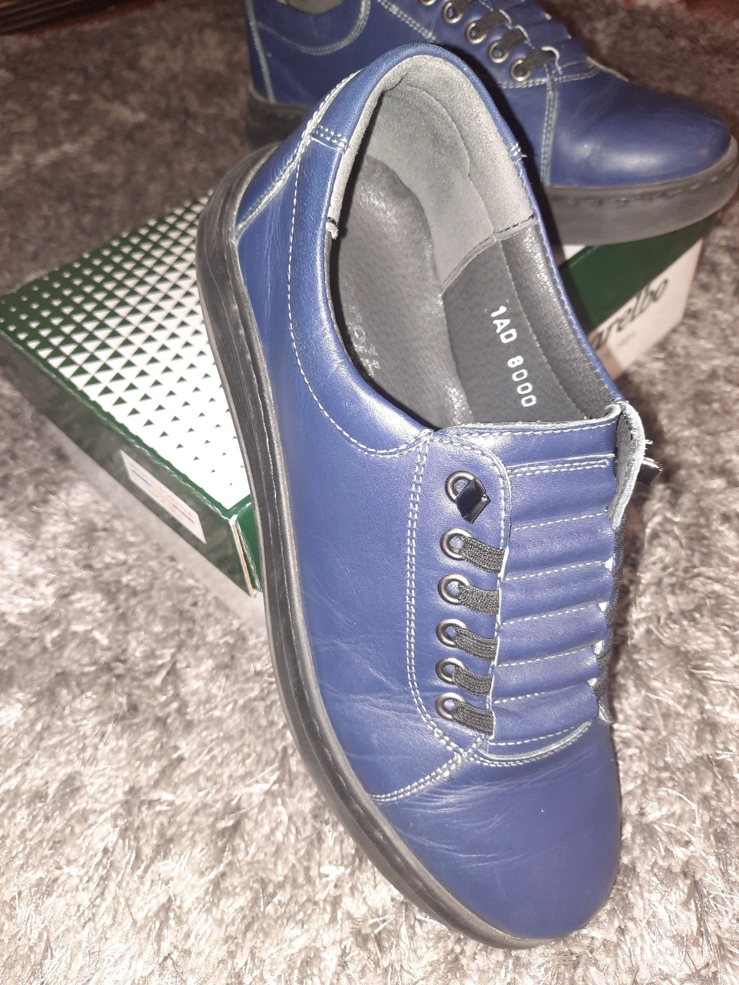 Pantofi piele indigo nr 37