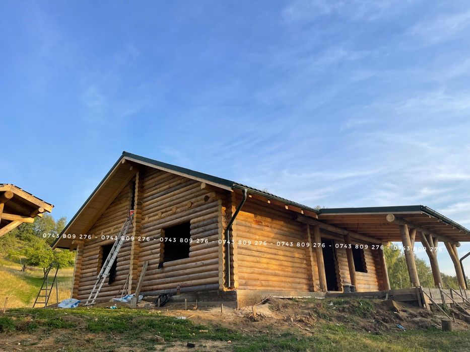 Case Cabane Terase Foisoare Balansoare Lemn rotund calibrat