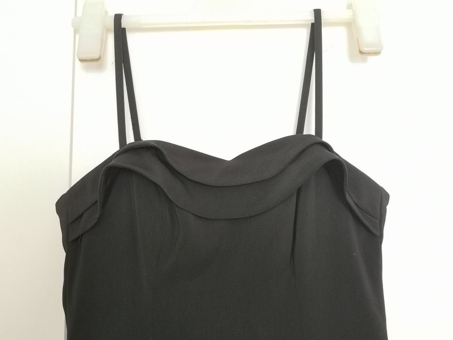 Rochie de ocazie, neagra, cu crăpătura, 36, H&M