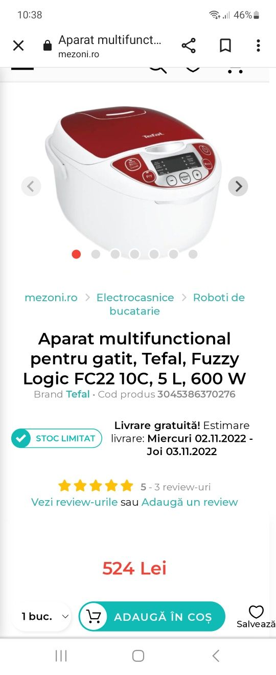 Aparat de Gătit multifuncțional cu Abur Tefal