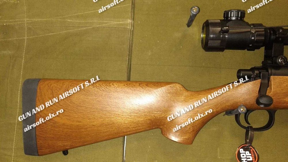 Pusca Noua 5J++ [ARC MODIFICAT] ~ Airsoft, 220 M/s, cu Lunetă !! ~V.3