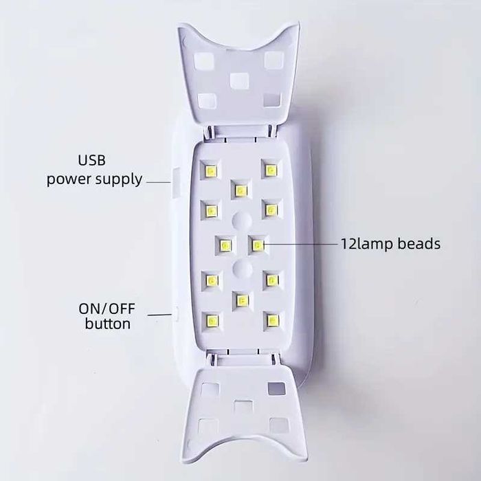 Mini lampa UV/LED 36W pentru uscare oja, gel unghii si alte aplicatii