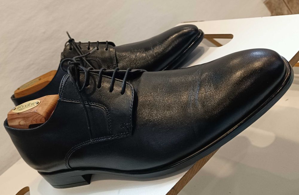 Pantofi derby 42 de lux plain toe Paul Smith piele naturala moale