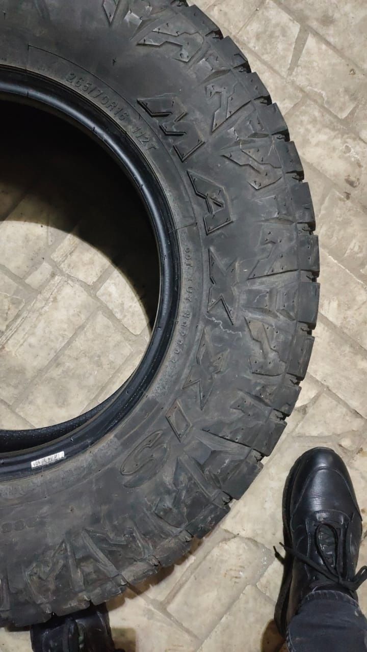 Шины 265/70 R16 maxxis АТ, привезенные с США без пробега по РК, оплату