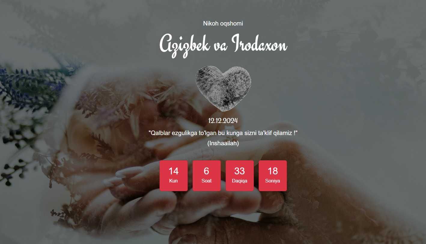 Yaxshi kunlar uchun online taklifnomalar