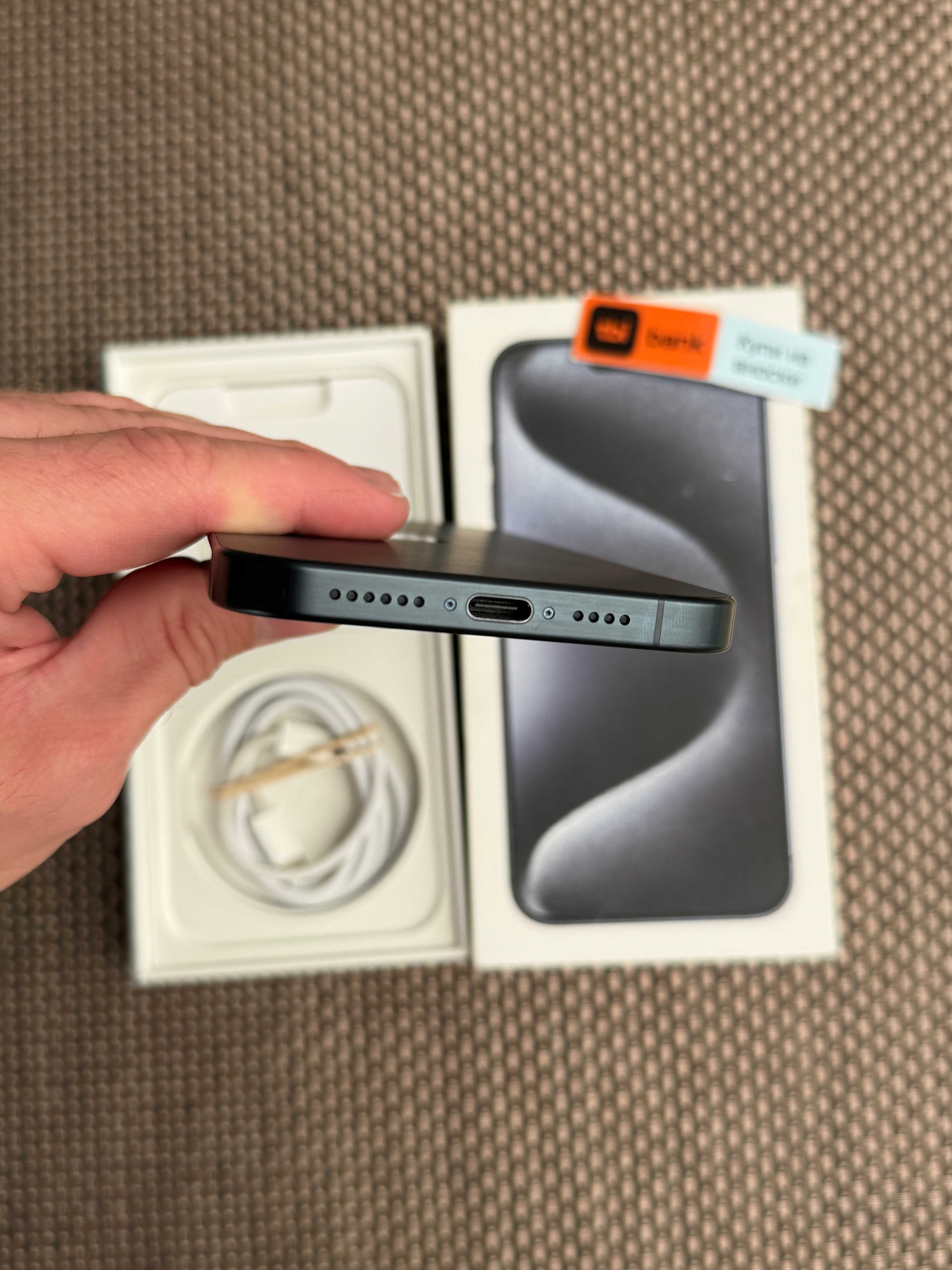 КАТО НОВ! iPhone 15 Pro MAX Лизинг от 58лв/м Blue Titanium 256 син